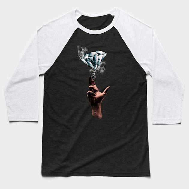 Precious Diamond Hand Baseball T-Shirt by Street Rick